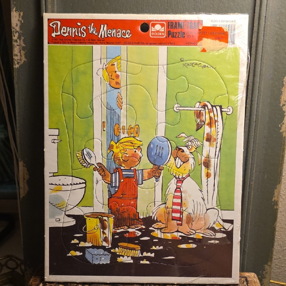 Vintage-Dennis the Menace Frame-Tray Puzzle